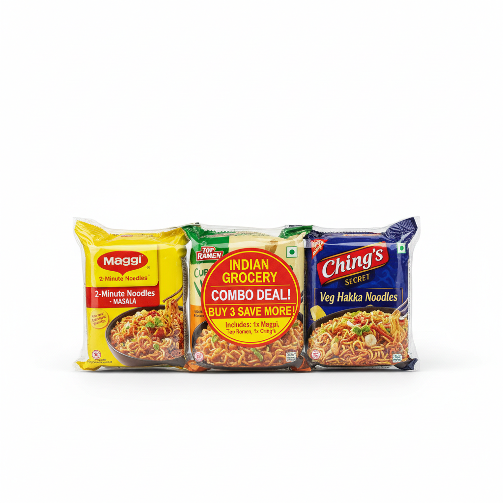 Three packs of instant noodles combo