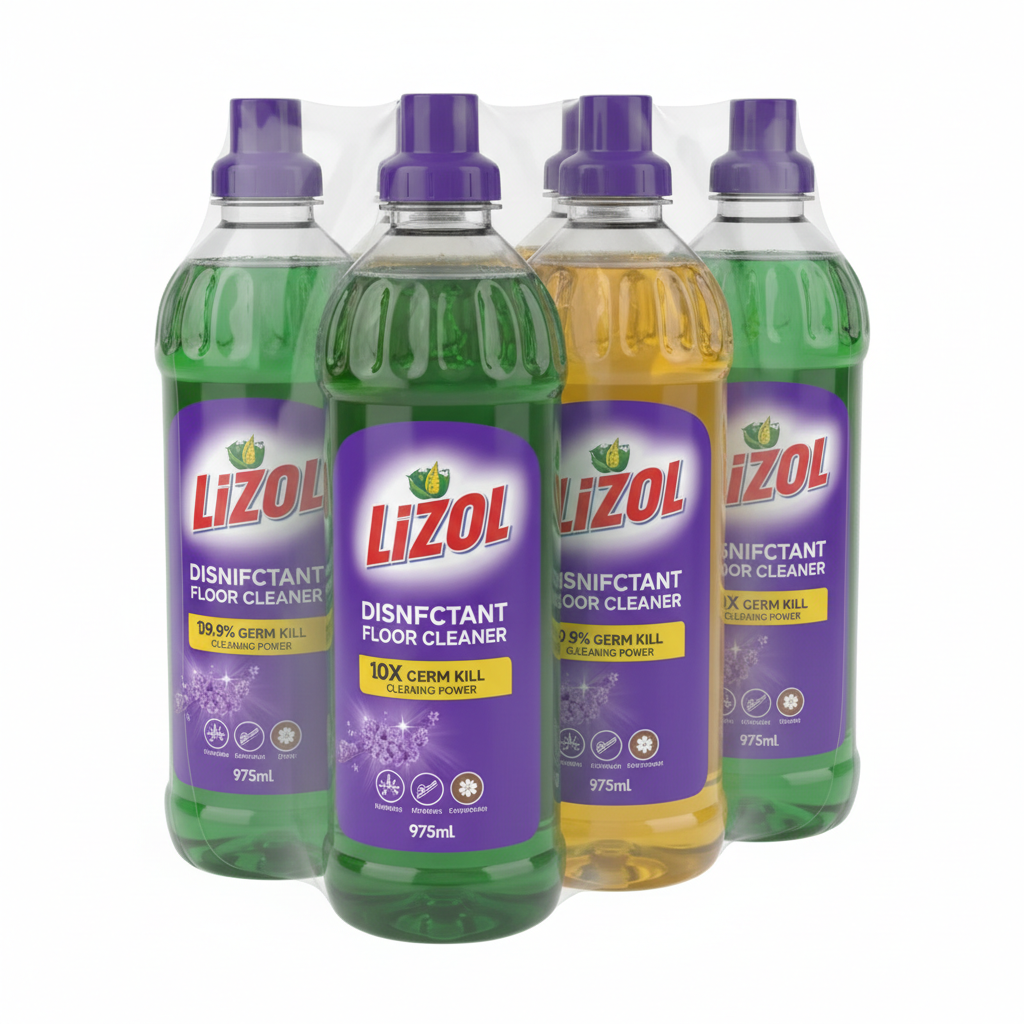 Lizol Disinfectant Floor Cleaner Combo Pack of 4 - Front View