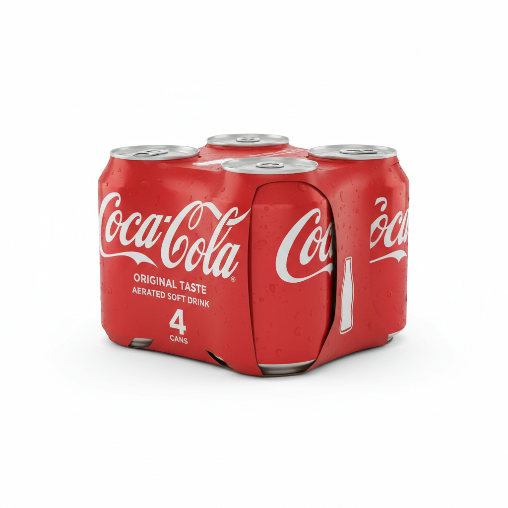 Coca-Cola Original Soft Drink Combo Pack of 4 - Front View