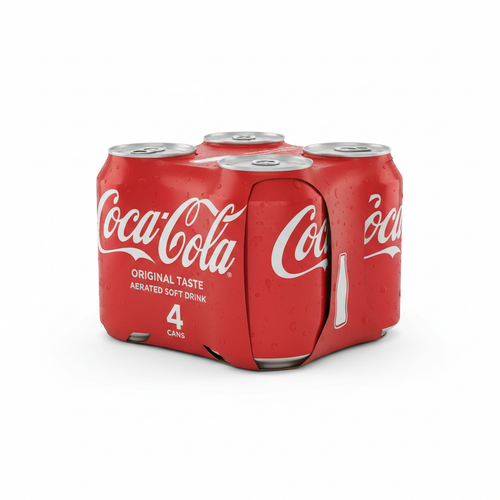 Coca-Cola Original Soft Drink Combo Pack of 4 - Front View