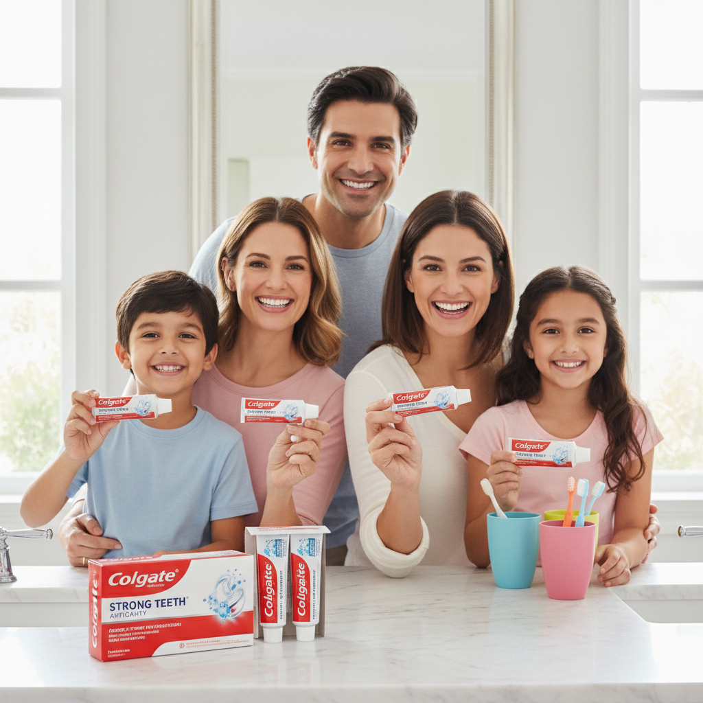 Colgate Strong Teeth Toothpaste Combo Pack of 3 - Lifestyle