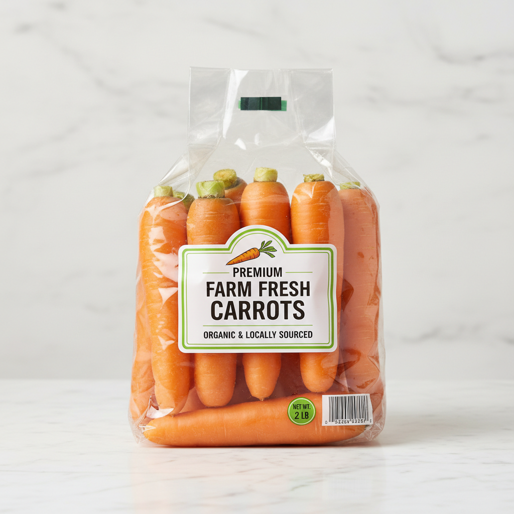 Premium grocery pack of fresh carrots