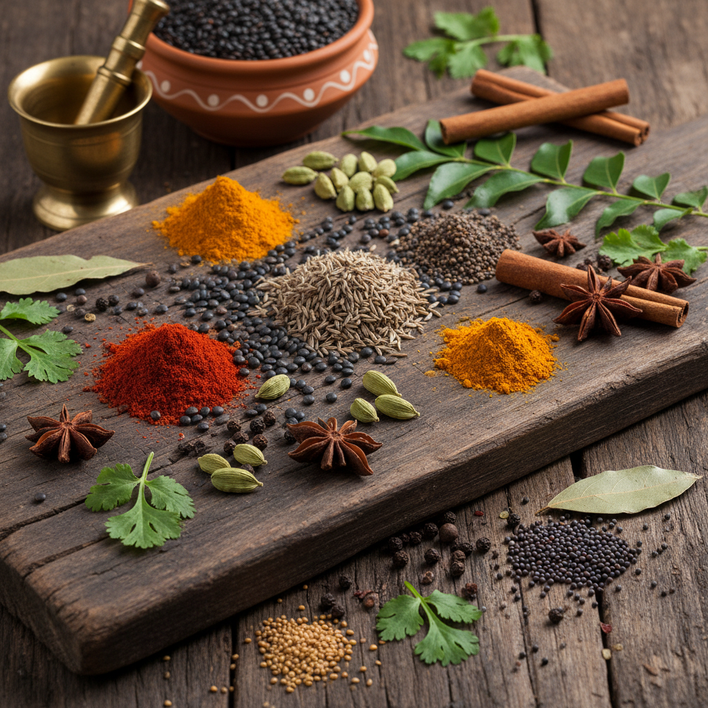Urad Dal on wooden surface