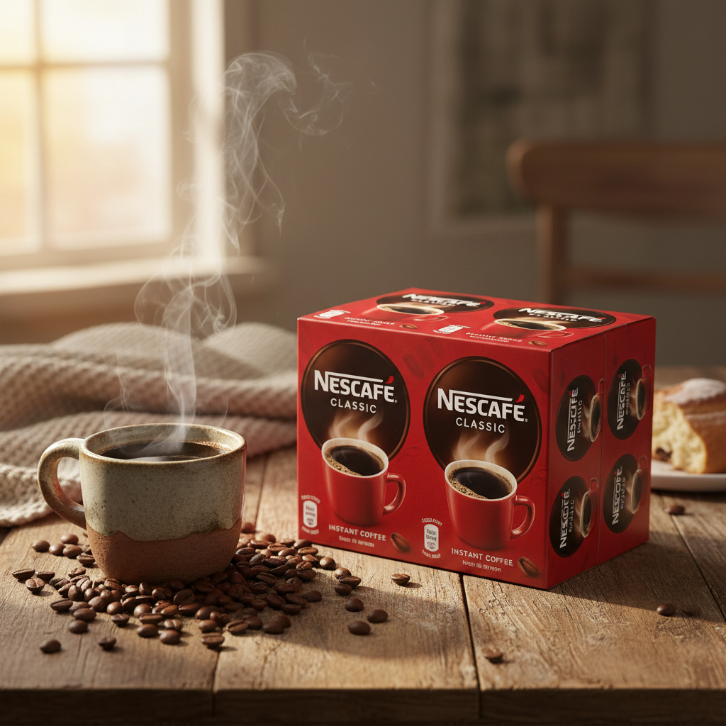 Nescafe Classic Instant Coffee Combo Pack of 4 - Side Angle