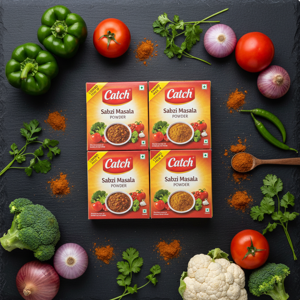 Catch Sabzi Masala Powder Combo Pack of 4 - Top Down