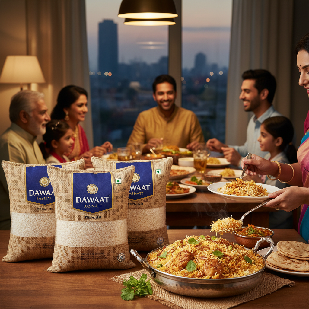 Dawaat Super Basmati Rice Premium Combo Pack of 3 - Lifestyle
