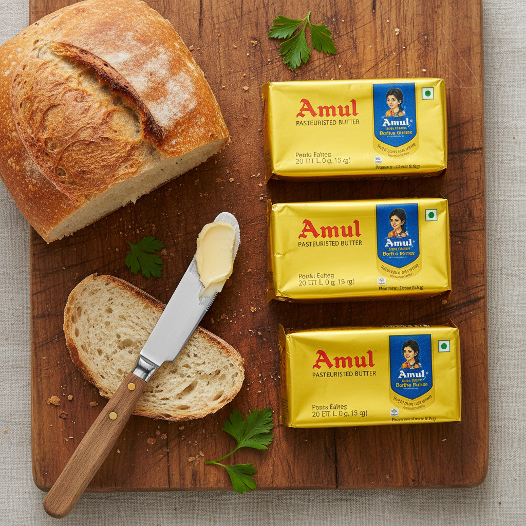 Amul Pasteurised Butter Combo Pack of 4 - Top Down
