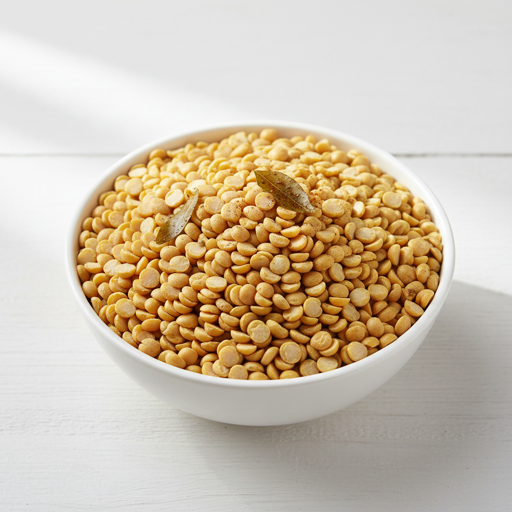 Toor Dal in white bowl