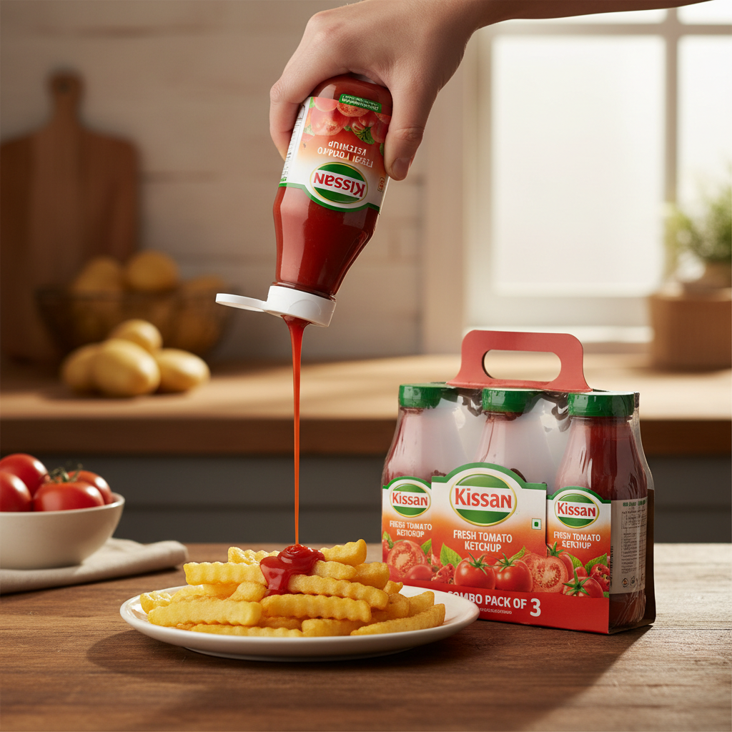 Kissan Fresh Tomato Ketchup Combo Pack of 3 - Lifestyle