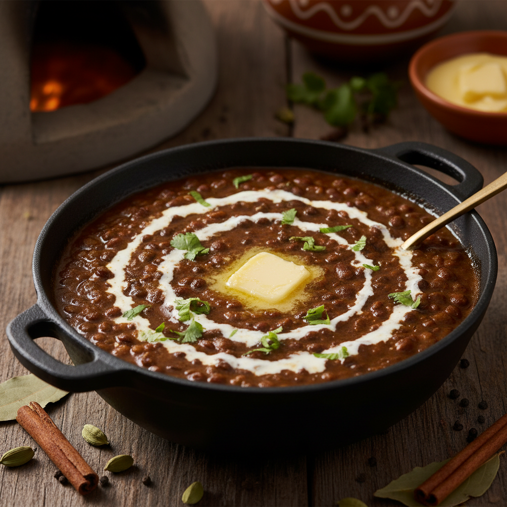 Dal Makhani cooked