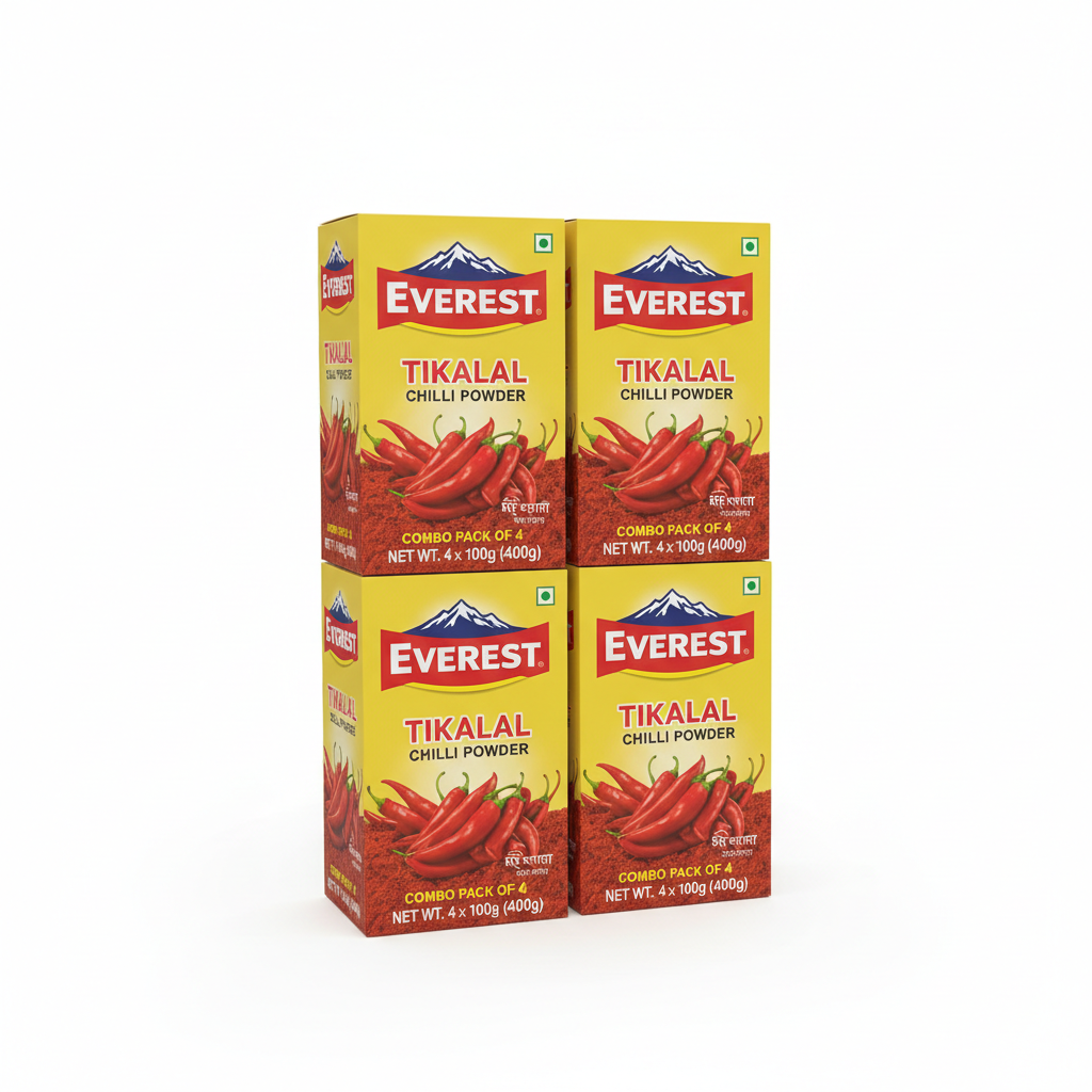 Everest Tikhalal Chilli Powder Combo Pack of 4 - Front View