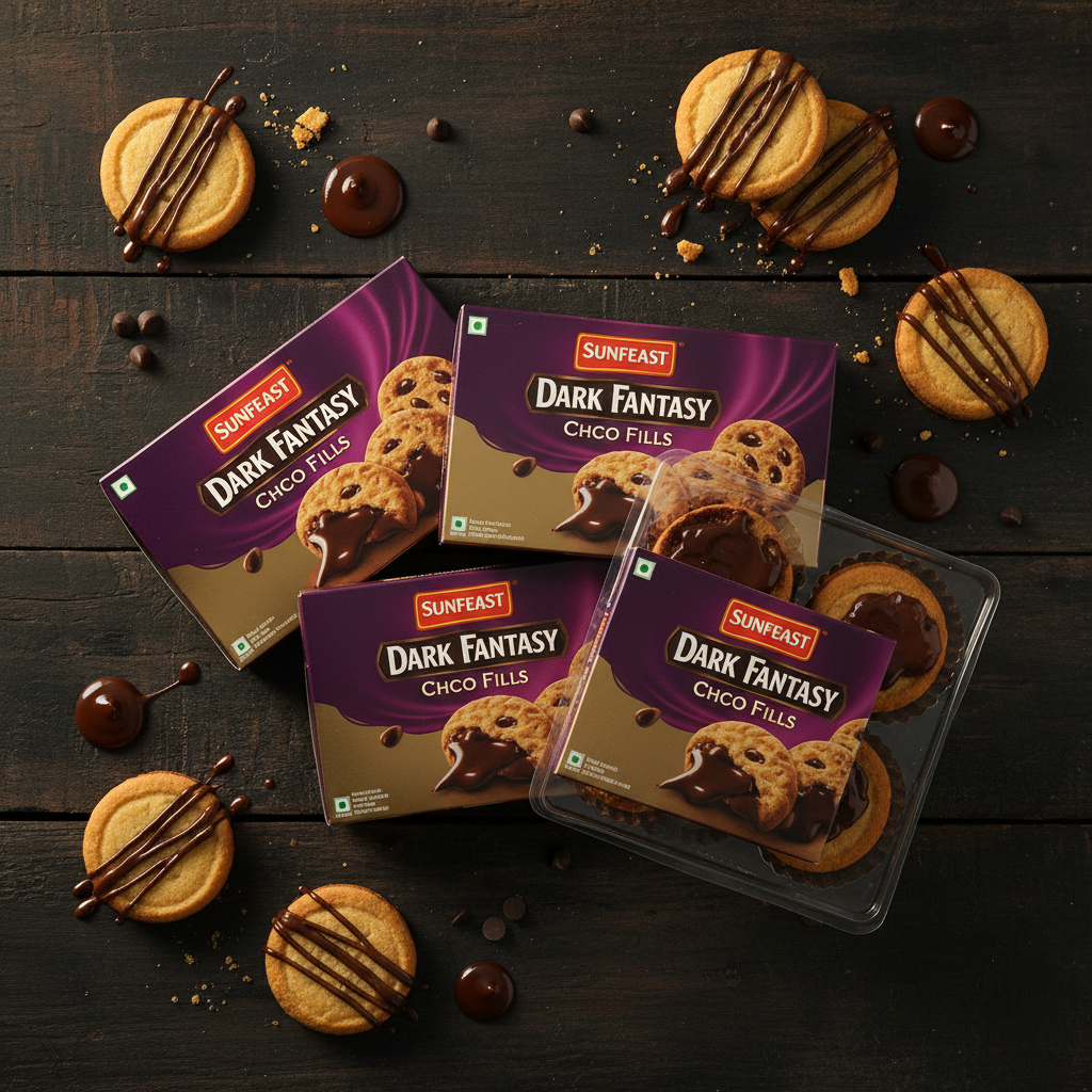 Sunfeast Dark Fantasy Choco Fills Combo Pack of 3 - Top Down