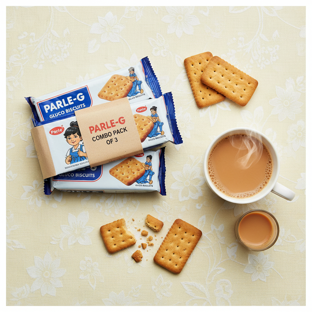 Parle-G Gluco Biscuits Combo Pack of 3 - Top Down