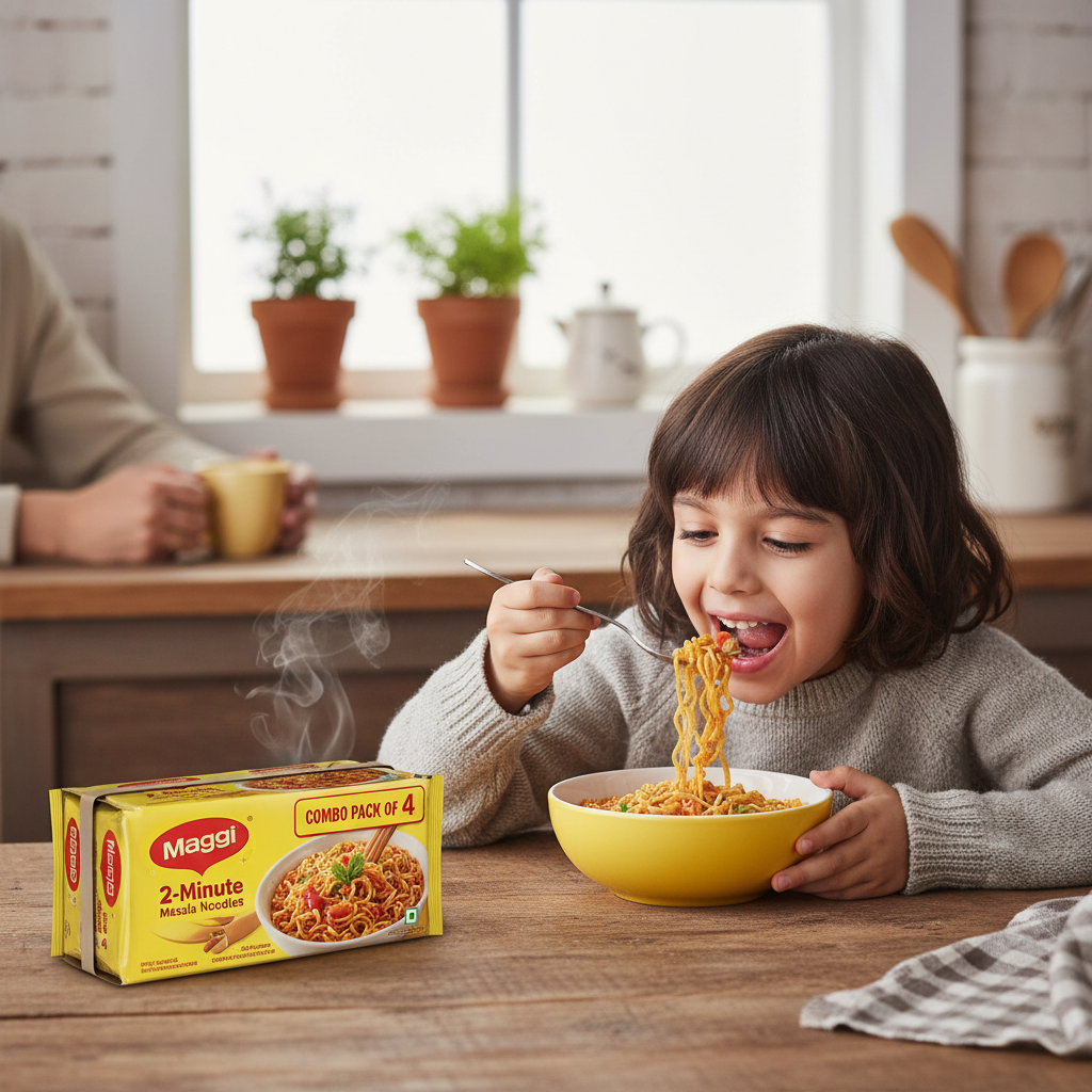 Maggi 2-Minute Masala Noodles Combo Pack of 4 - Lifestyle