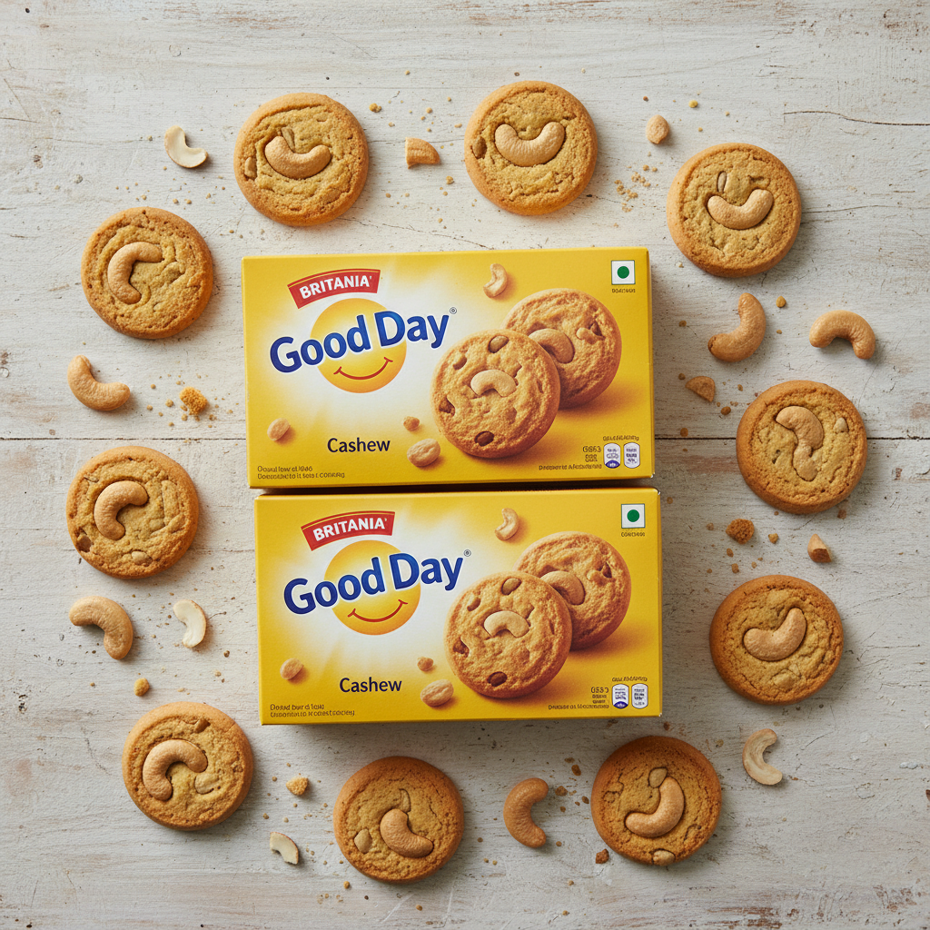 Britannia Good Day Cashew Cookies Combo Pack of 3 - Top Down