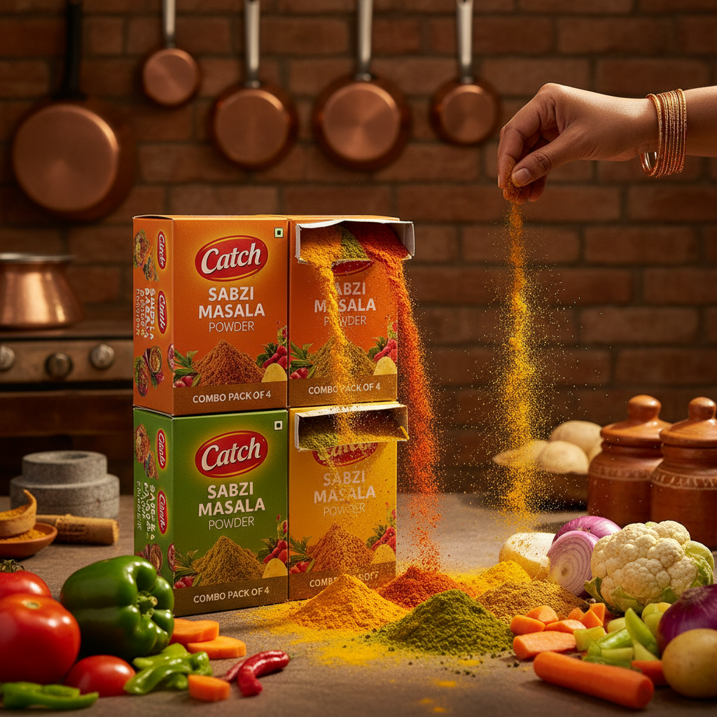 Catch Sabzi Masala Powder Combo Pack of 4 - Side Angle