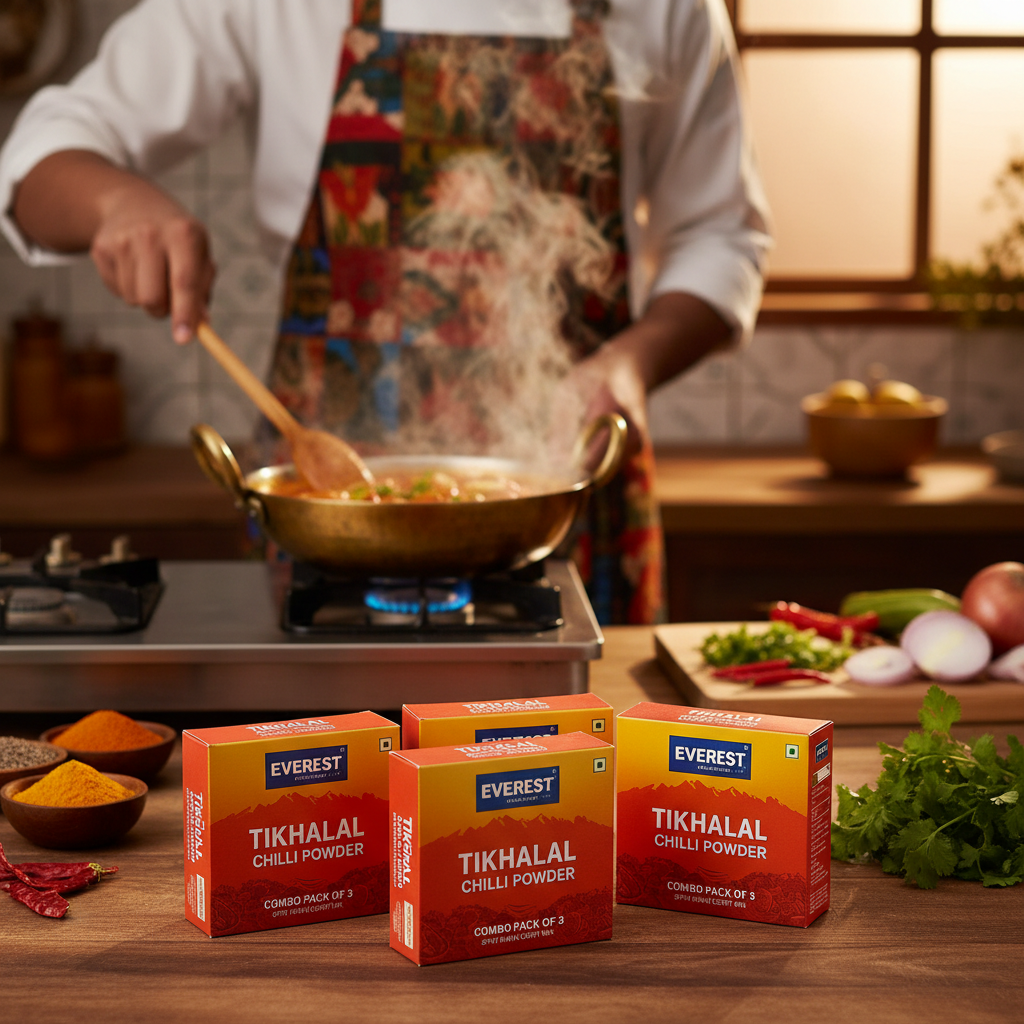 Everest Tikhalal Chilli Powder Combo Pack of 3 - Lifestyle