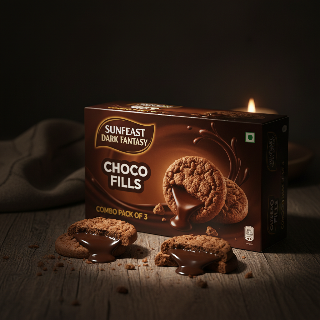 Sunfeast Dark Fantasy Choco Fills Combo Pack of 3 - Side Angle