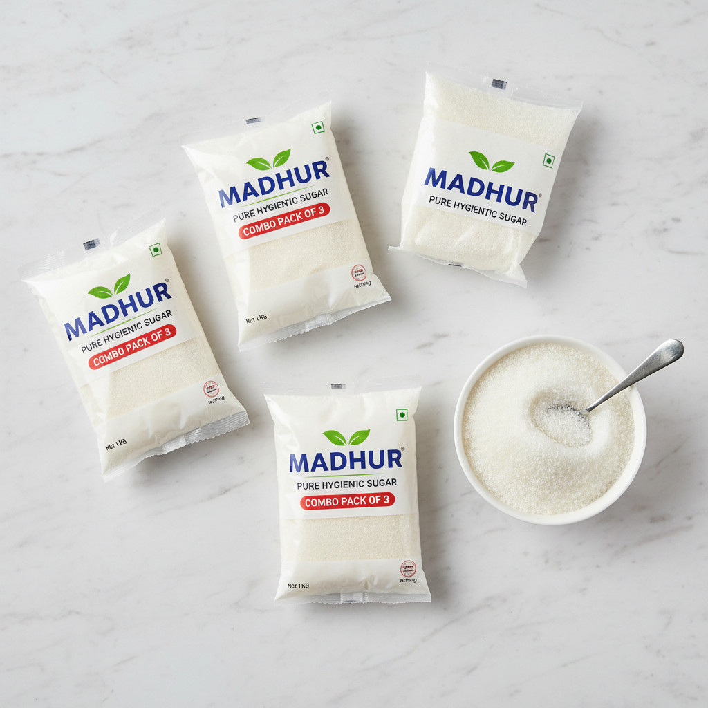 Madhur Pure Hygienic Sugar Combo Pack of 3 - Top Down