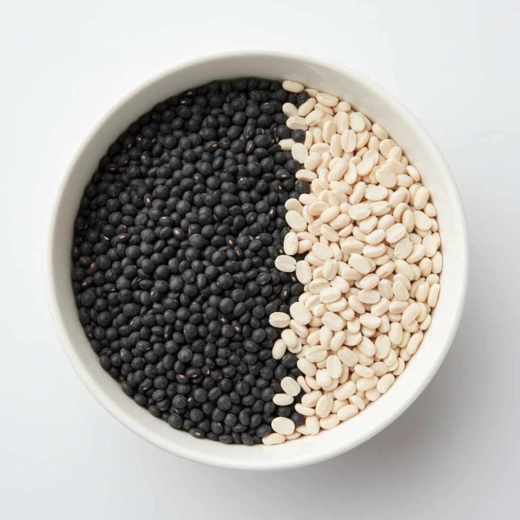 Urad Dal in white bowl