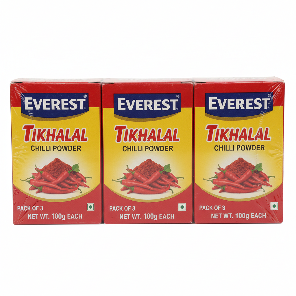 Everest Tikhalal Chilli Powder Combo Pack of 3 - Front View