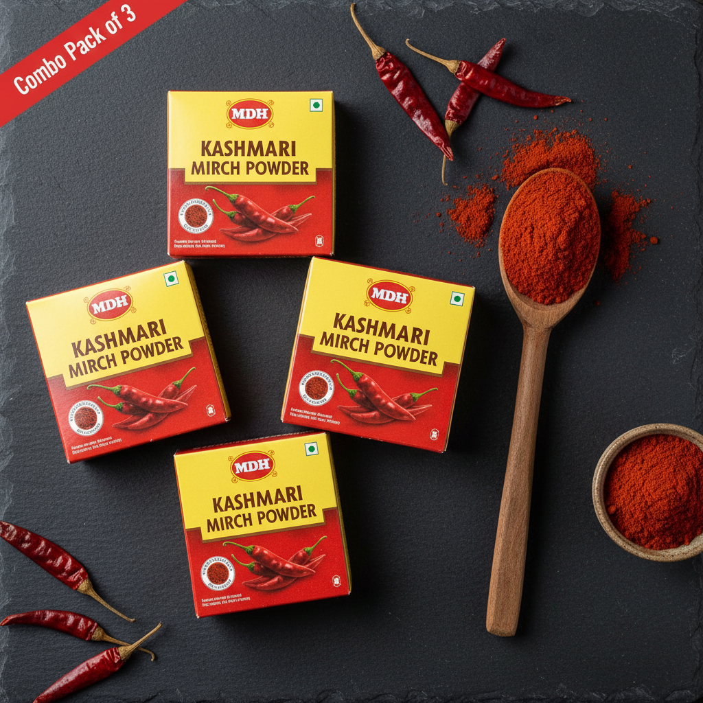 MDH Kashmiri Mirch Powder Combo Pack of 3 - Top Down