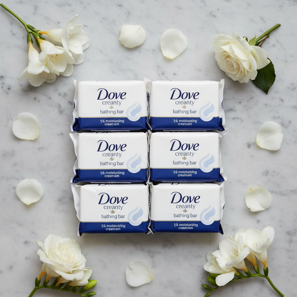 Dove Cream Beauty Bathing Bar Combo Pack of 4 - Top Down