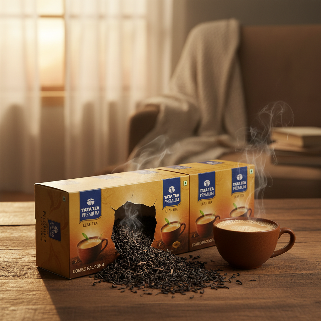 Tata Tea Premium Leaf Tea Combo Pack of 4 - Side Angle