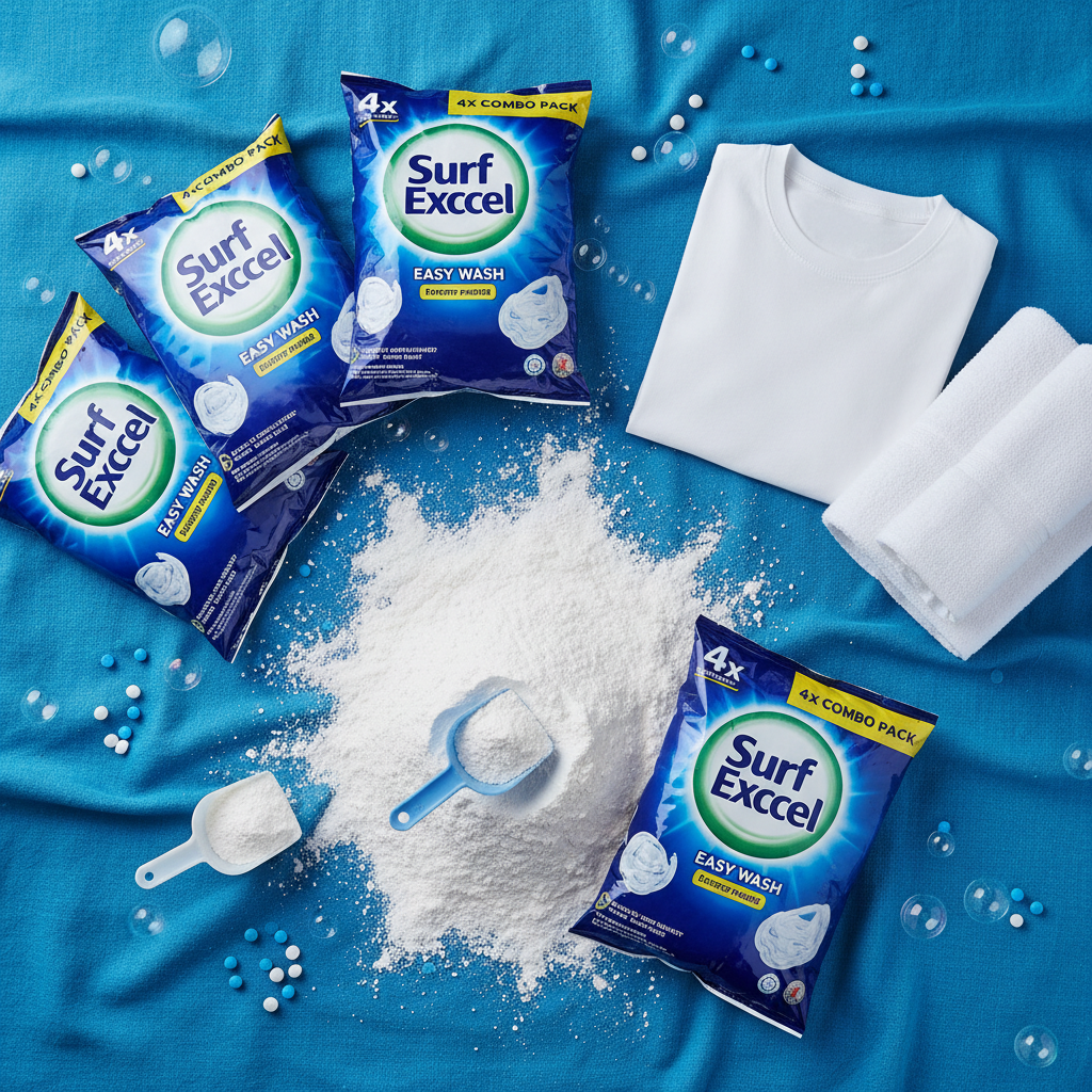 Surf Excel Easy Wash Detergent Powder Combo Pack of 4 - Top Down