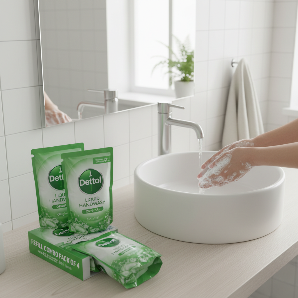 Dettol Liquid Handwash Refill Combo Pack of 4 - Lifestyle