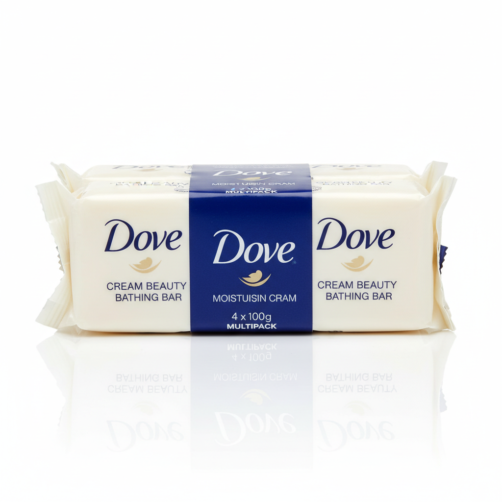 Dove Cream Beauty Bathing Bar Combo Pack of 4 - Front View