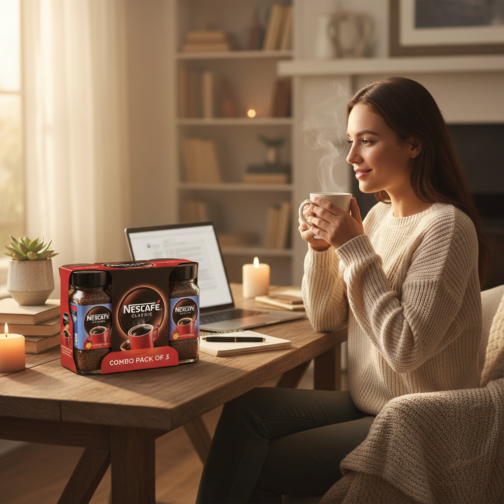 Nescafe Classic Instant Coffee Combo Pack of 3 - Lifestyle