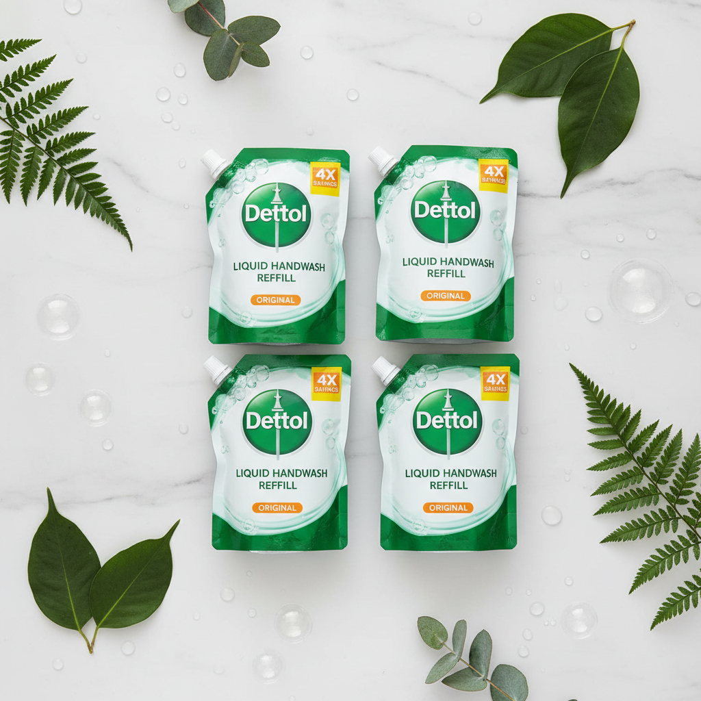Dettol Liquid Handwash Refill Combo Pack of 4 - Top Down
