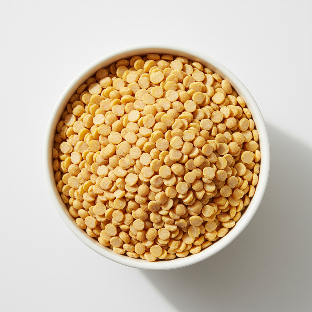 Chana Dal in white bowl