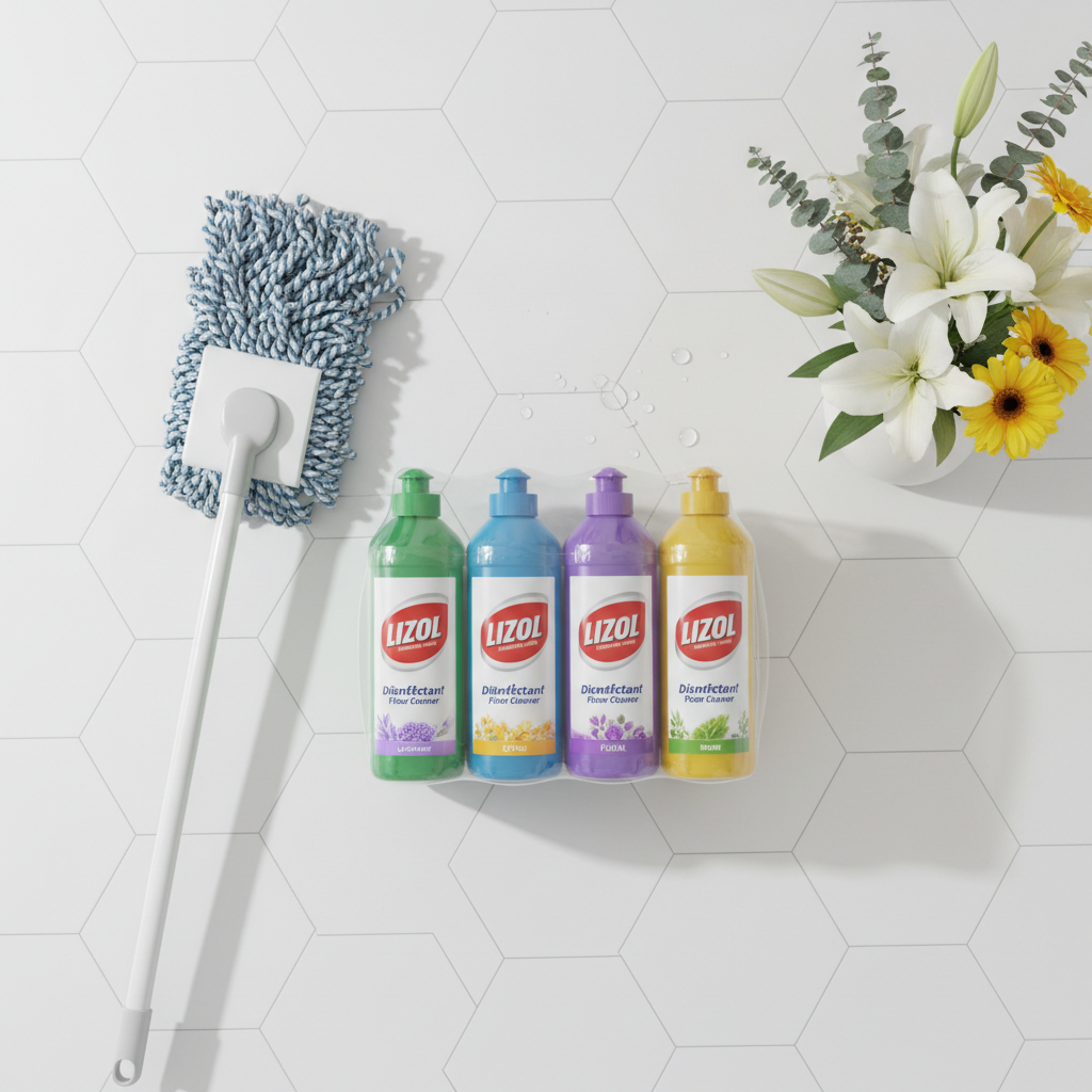 Lizol Disinfectant Floor Cleaner Combo Pack of 4 - Top Down