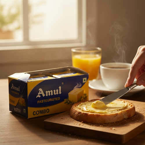 Amul Pasteurised Butter Combo Pack of 4 - Side Angle