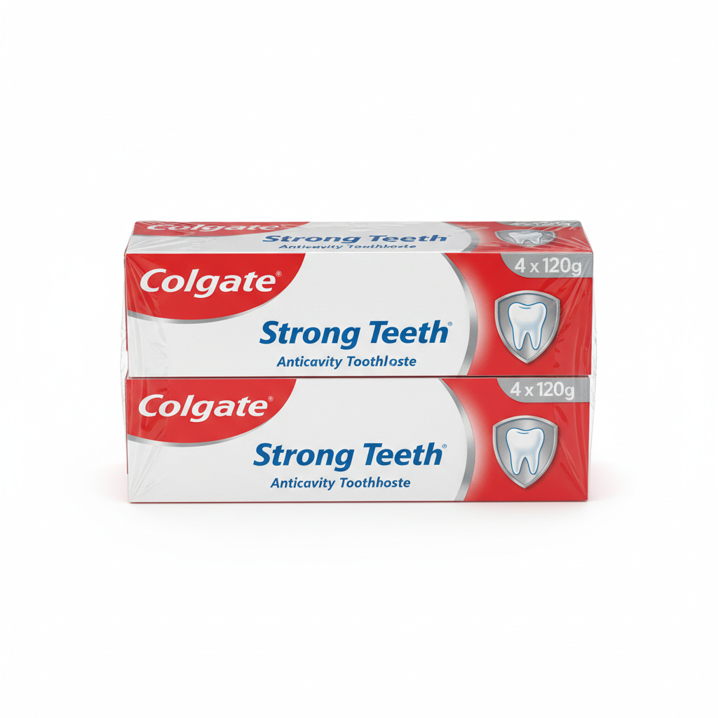 Colgate Strong Teeth Toothpaste Combo Pack of 4 - Front View
