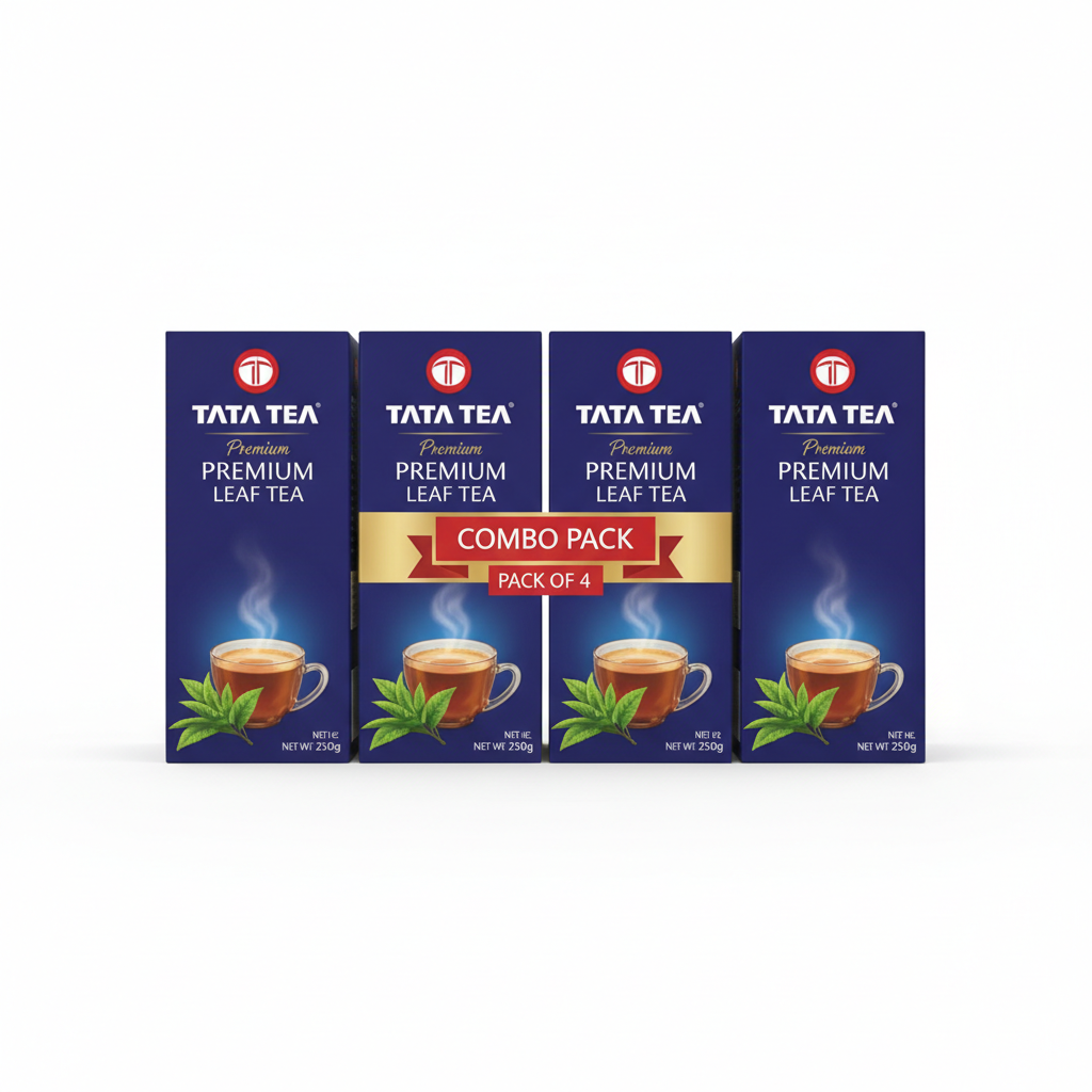 Tata Tea Premium Leaf Tea Combo Pack of 4 - Front View