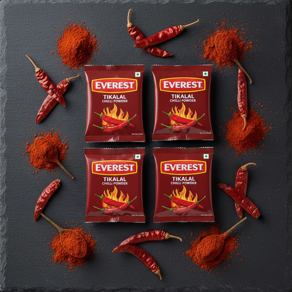 Everest Tikhalal Chilli Powder Combo Pack of 4 - Top Down