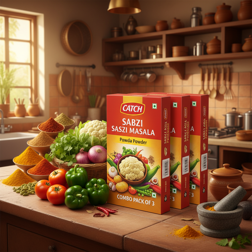 Catch Sabzi Masala Powder Combo Pack of 3 - Side Angle