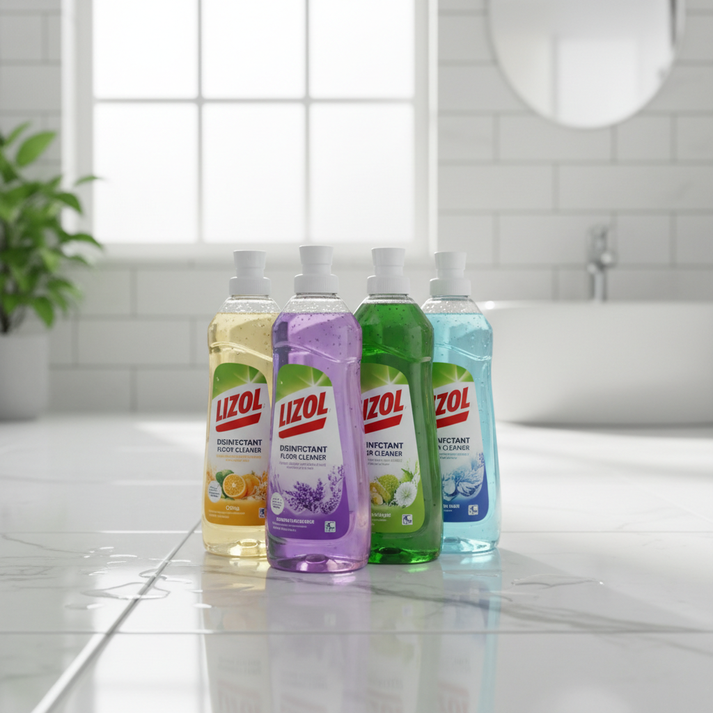 Lizol Disinfectant Floor Cleaner Combo Pack of 4 - Side Angle